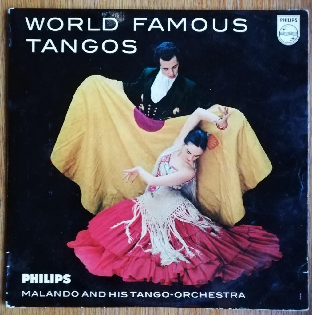 World famous tangos - Malando and his tango-orchestra LP, Cd's en Dvd's, Vinyl | Overige Vinyl, Ophalen of Verzenden, Gebruikt