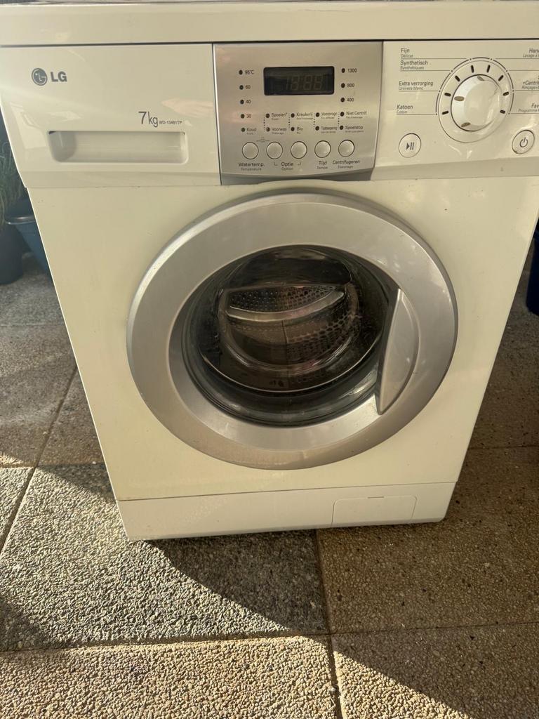 LG Wasmachine 7kg WD-13481TP - Betrouwbaar en Efficiënt, Witgoed en Apparatuur, Wasmachines, Gebruikt, Ophalen of Verzenden, Voorlader