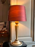 Vintage lamp met nieuwe zijde kap, Ophalen, Zo goed als nieuw, 75 cm of meer