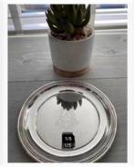 Verzilverd bord 1791-1991 bicentenarium SMV 13,5 cm, Ophalen of Verzenden