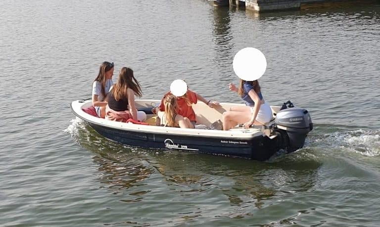 Moterboot met Yamaha 8pk buitenboord motor, Watersport en Boten, Motorboten en Motorjachten, Ophalen, Gebruikt, Minder dan 10 pk