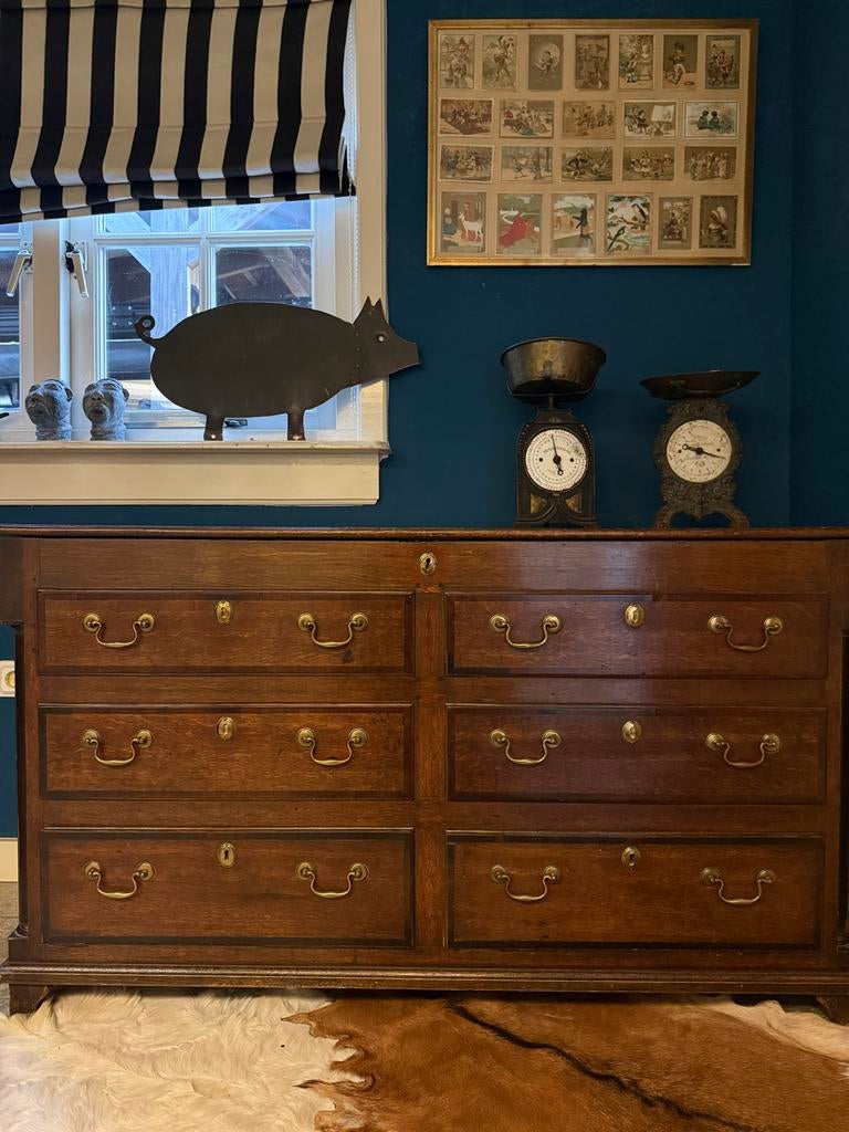 Antieke Engelse Eikenhouten Mulechest uit Lancashire, Antiek en Kunst, Ophalen