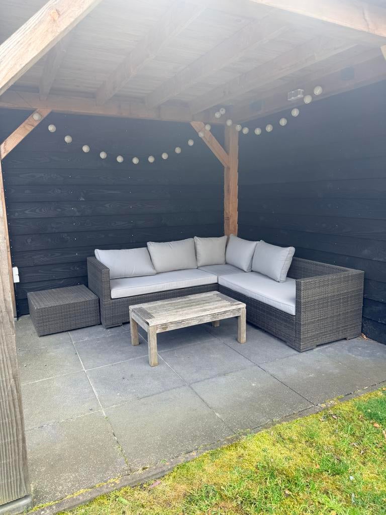 20 grijze betontegels 60x60 cm, Ophalen, Gebruikt, 5 tot 10 m², Beton