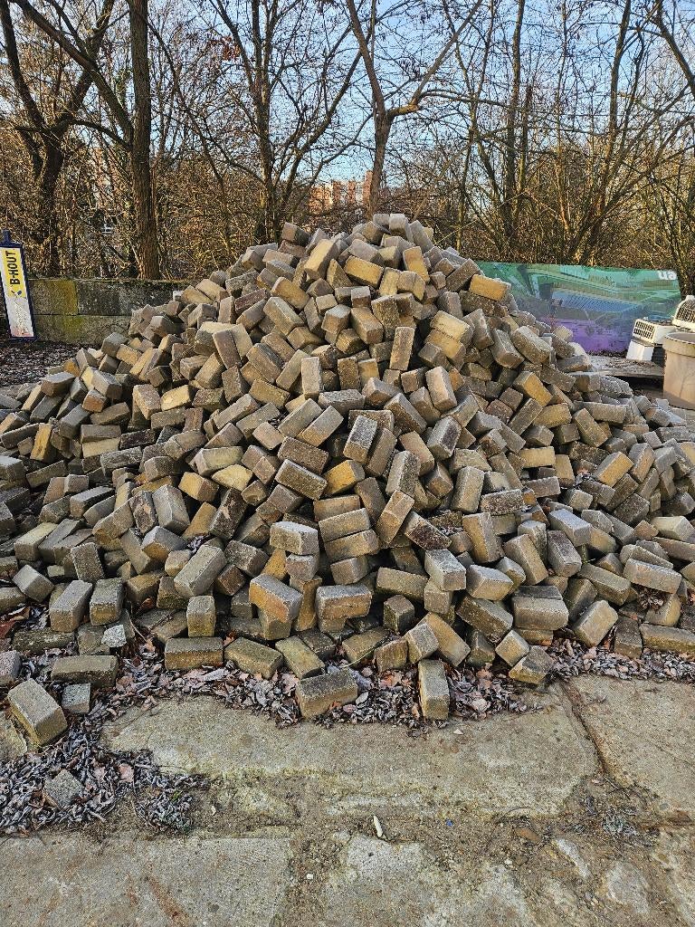 gebakken bestrating, Tuin en Terras, Ophalen, Gebruikt, Klinkers, Natuursteen