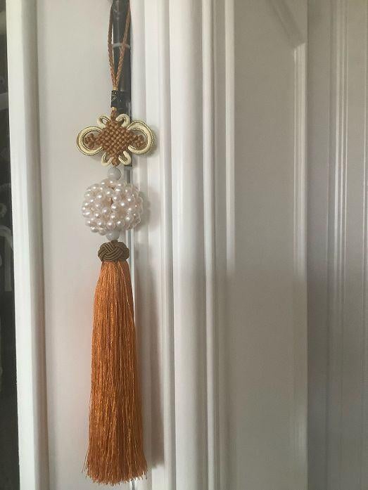 sleutelkwast sierkwast kastdecoratie kast knoop kwast 35 cm, Ophalen, Minder dan 50 cm, Zo goed als nieuw, Overige kleuren