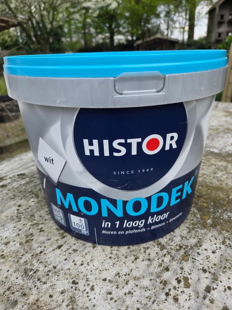 Histor Monodek Muurverf Wit 10 Liter - Ongeopend, Ophalen of Verzenden