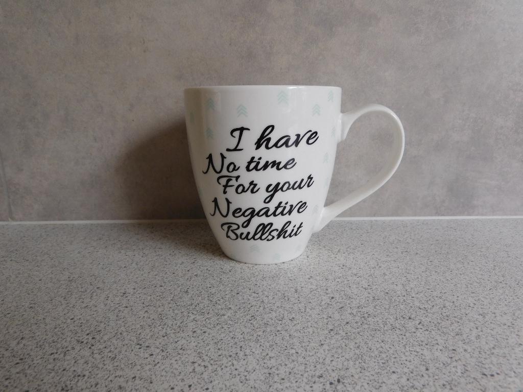 Mok 500 ml. I have no time for your negative... Xenos, Ophalen of Verzenden, Zo goed als nieuw, Overige stijlen, Kop(pen) en/of Schotel(s)