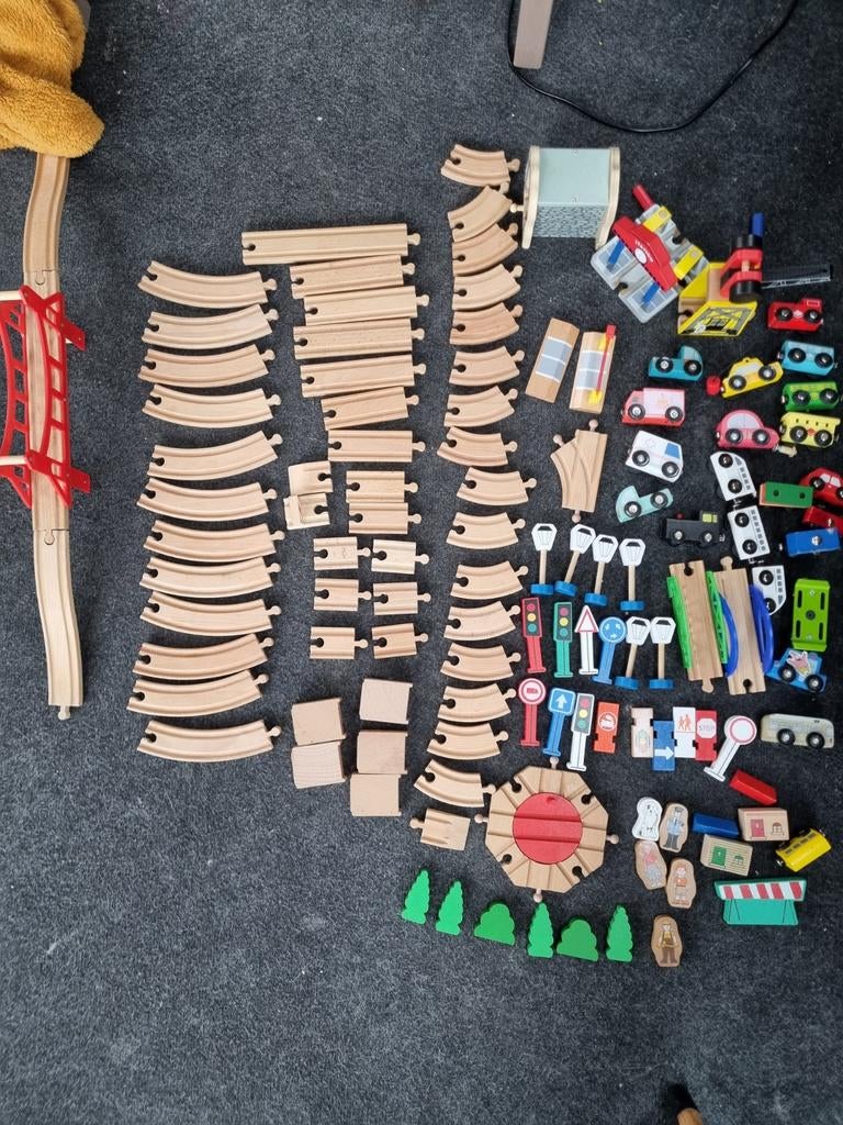 Houten trein set, Kinderen en Baby's, Speelgoed | Houten speelgoed, Ophalen of Verzenden