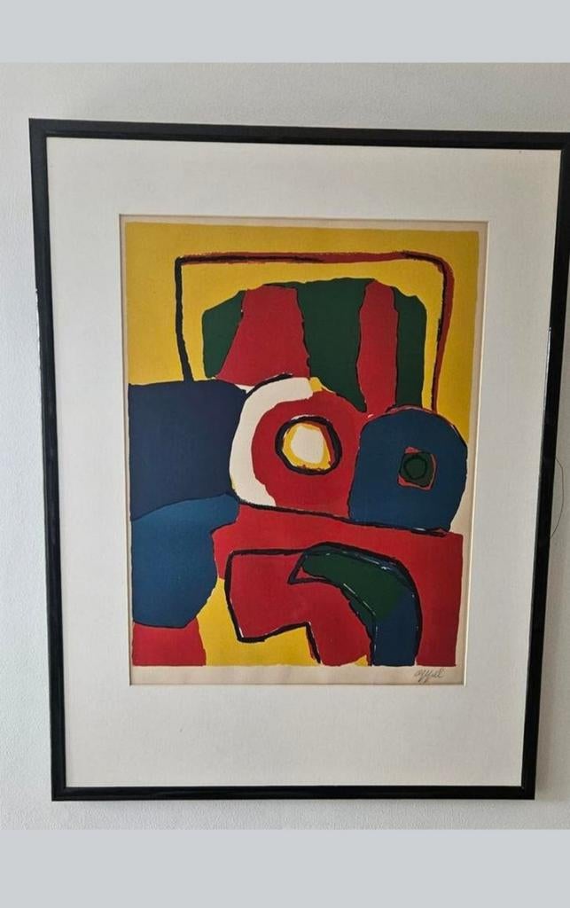Karel Appel Epreuve d'artiste ingelijst 100x75 cm, Ophalen