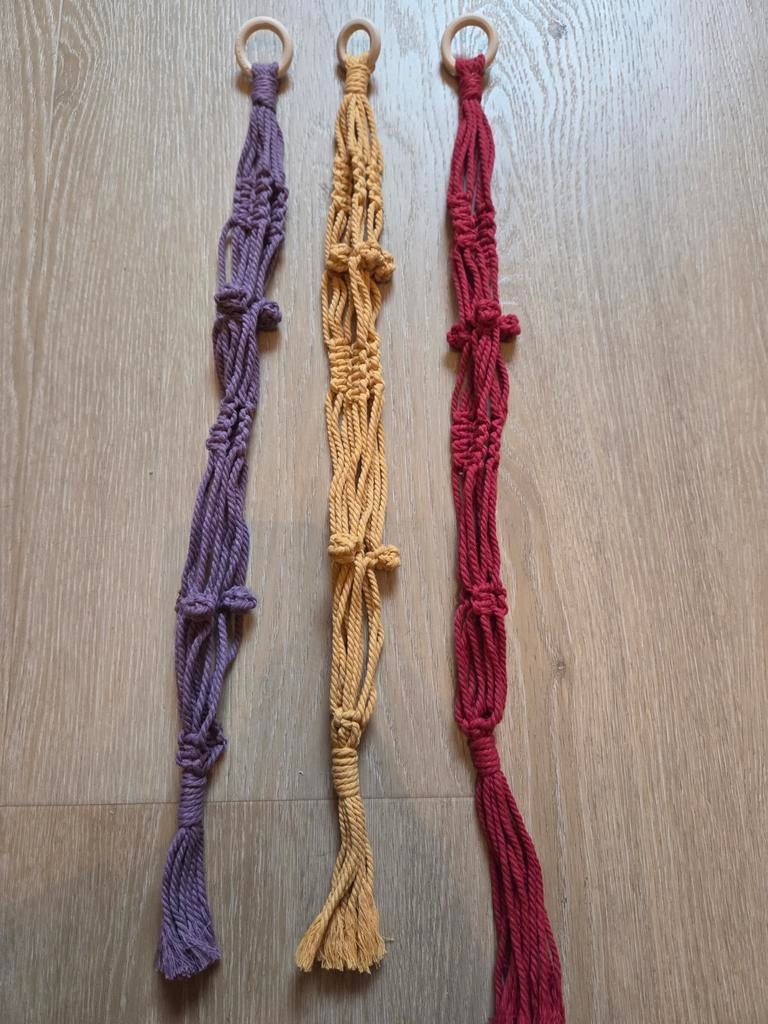 Kleine macramé plantenhanger in diverse kleuren, Ophalen of Verzenden, Nieuw
