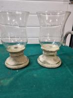 kandelaars windlichten op voet 2x, Ophalen of Verzenden, 'T Olde Gre-j, Info@toldegrej.nl, Endepoelstraat 20f Didam