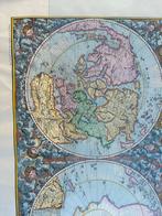 Antieke Wereldkaart: Noord- en Zuidpool, ingelijst, Voor 1800, Ophalen of Verzenden, Wereld, Landkaart