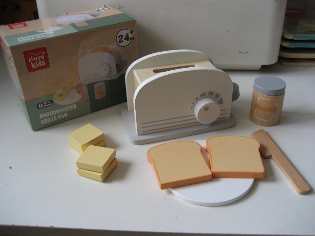 playing kids broodrooster hout met etenswaren nieuw in doos, Ophalen of Verzenden, Nieuw