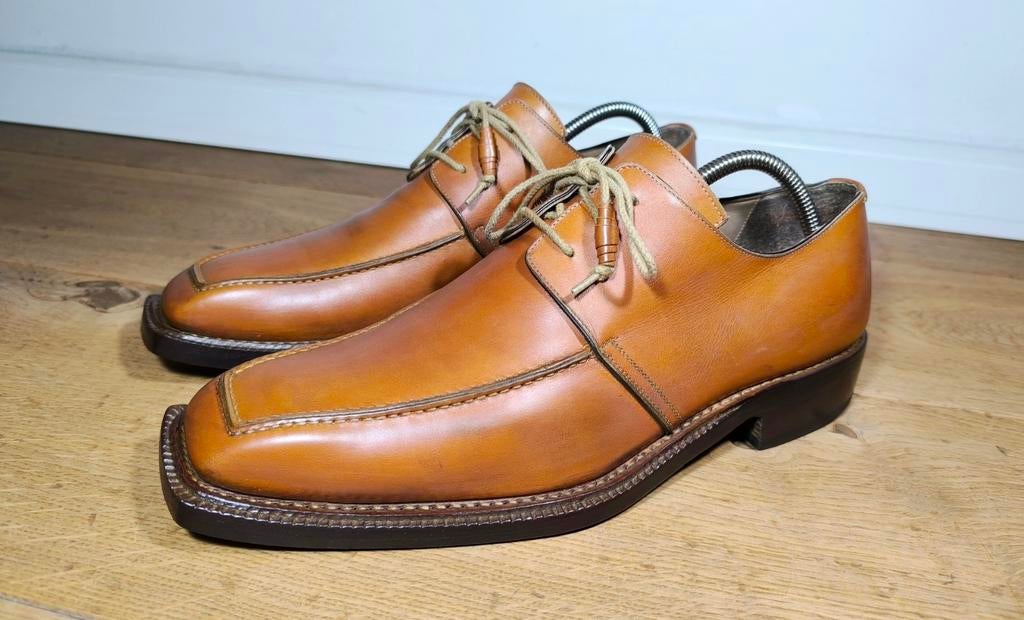 Harris Firenze exclusieve herenschoenen maat 10 / 44,5, Ophalen, Harris, Bruin, Zo goed als nieuw