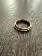 Ring maat 20, staal met echt goud nieuw nooit gedragen, Ophalen of Verzenden, Zo goed als nieuw