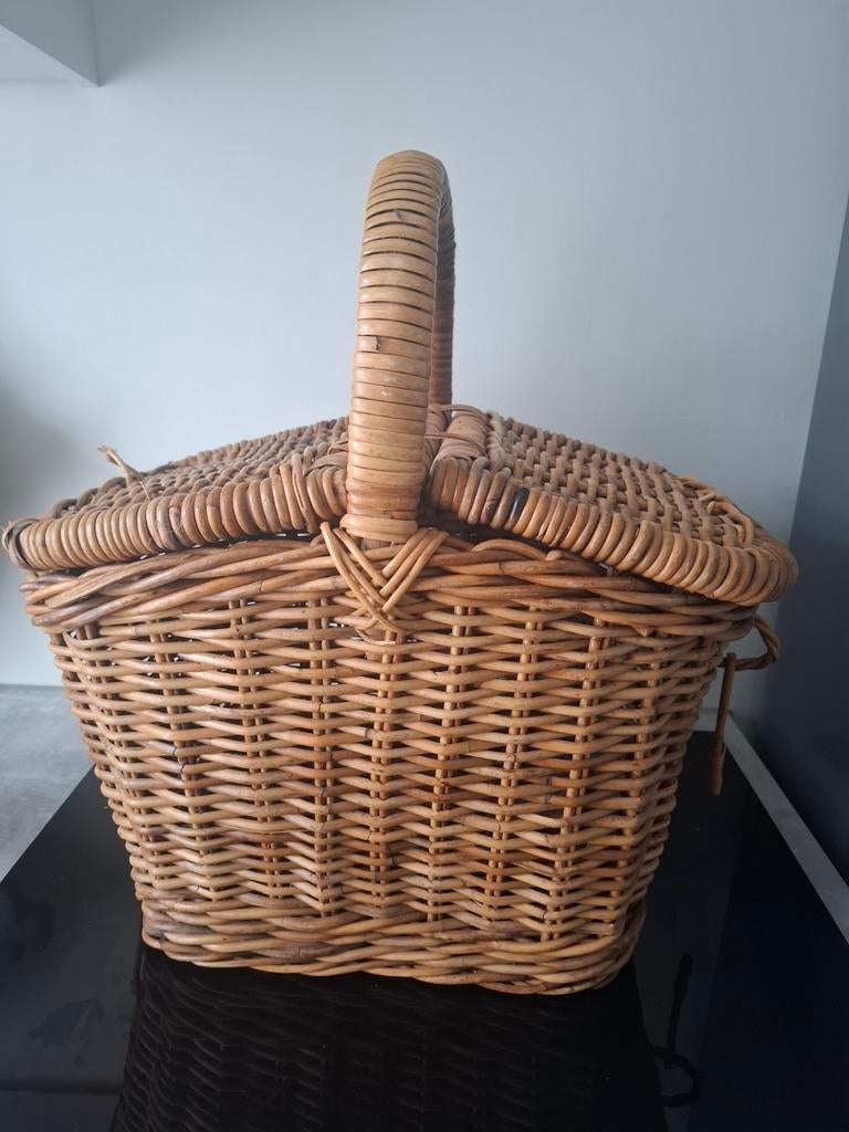 Grote leuke rotan rieten picknickmand mand, Ophalen