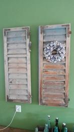 2 Houten Luiken - Decoratieve Wandpanelen TEAB, Ophalen, Gebruikt