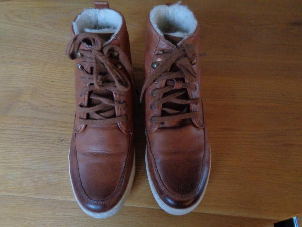 halfhoge sneakers met schapenwollen voering:mt 40, Bruin, Ophalen of Verzenden, Sneakers of Gympen, Zo goed als nieuw