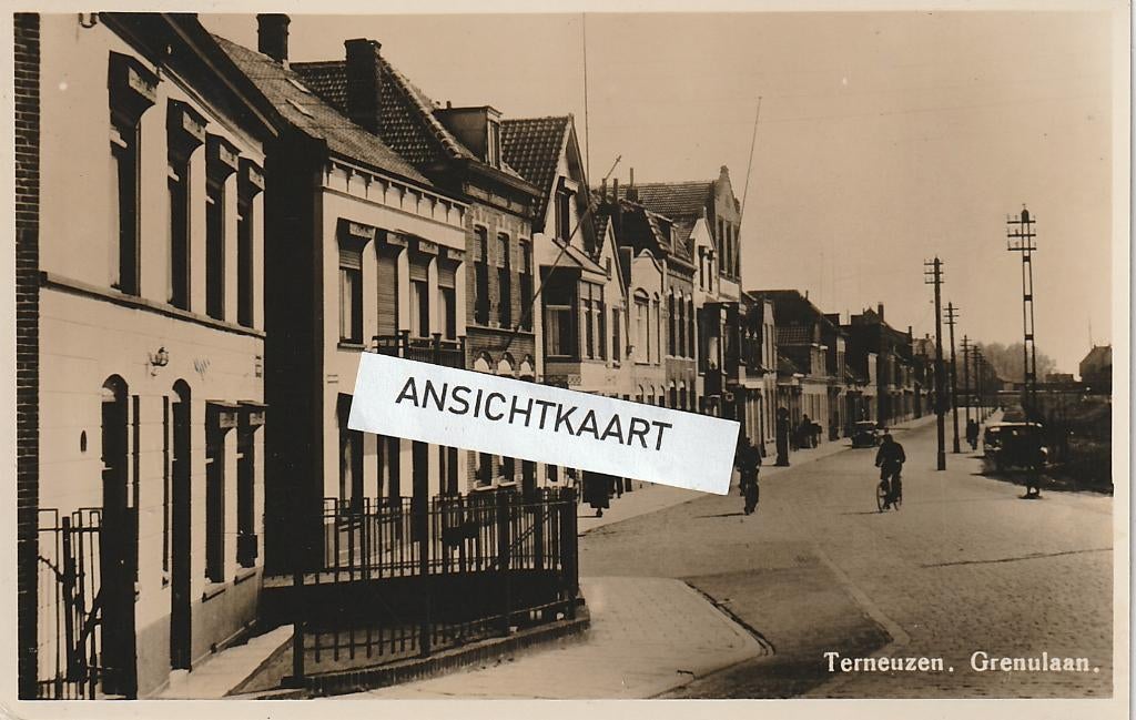 Ansichtkaart Terneuzen - Grenulaan fotokaart - 1947, Verzamelen, Ansichtkaarten | Nederland, Verzenden, 1940 tot 1960, Gelopen
