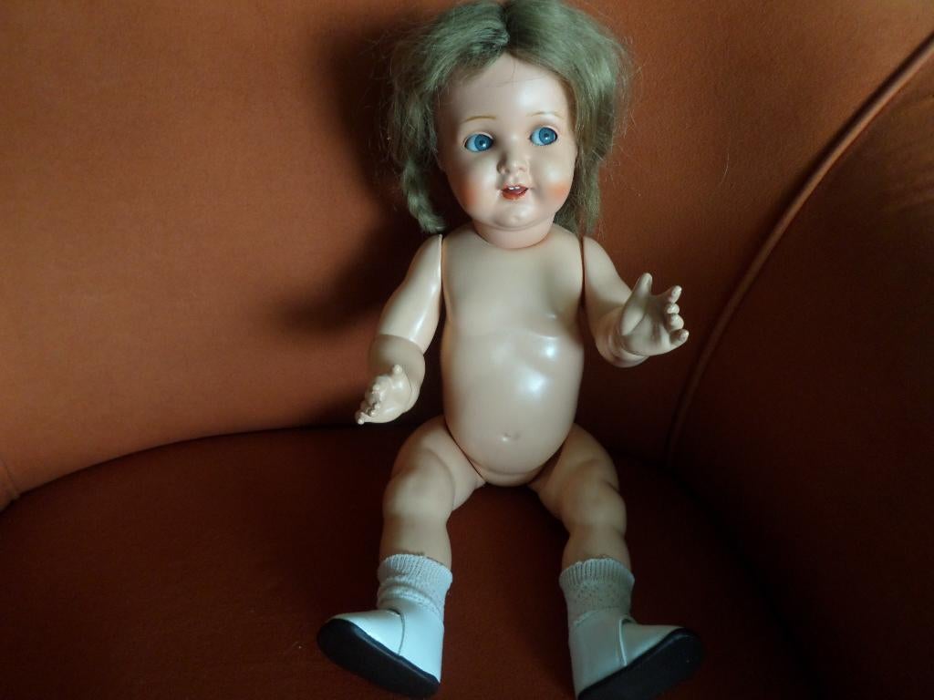 antieke celluloid flirt pop met kleding, Antiek en Kunst, Ophalen of Verzenden