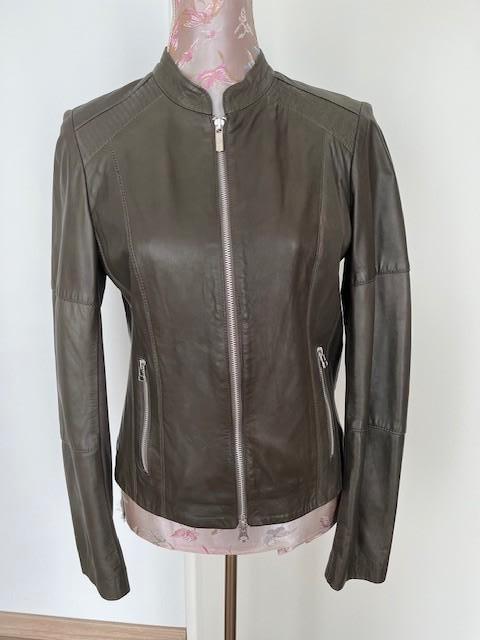 leer jasje van Goosecraft, groen, mtL, zgan, Verzenden, Zo goed als nieuw, Maat 38/40 (M), Groen