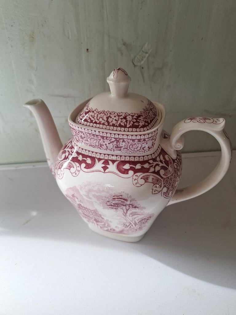 Antieke Petrus Regout Koffiepot - Rood Decor, Ophalen of Verzenden