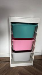 Ikea kast trofast met 3 bakken, Kinderen en Baby's, Kinderkamer | Commodes en Kasten, Ophalen, Zo goed als nieuw, 75 tot 100 cm