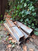 Paalhouders 9x9 cm, 60cm lang - Gebruikt, Ophalen, Gebruikt, IJzer