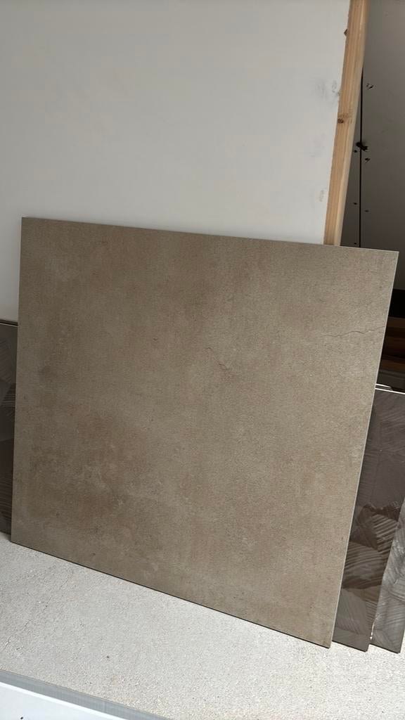 Keramische tegels 60 x 60 beige, Ophalen, 60 cm of meer, Zo goed als nieuw, 60 cm of meer