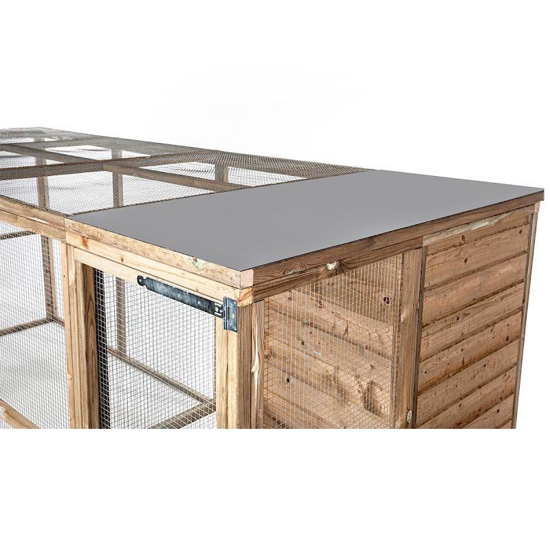 Houten Volière met nachthok Iris, Dieren en Toebehoren, Vogels | Hokken en Kooien, Ophalen of Verzenden, Nieuw, Hout, Volière