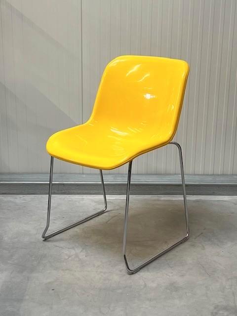 Artifort Spirit stoelen 13x vintage geel groen prijs p/stuk, Huis en Inrichting, Stoelen, Gebruikt, Vijf, Zes of meer stoelen