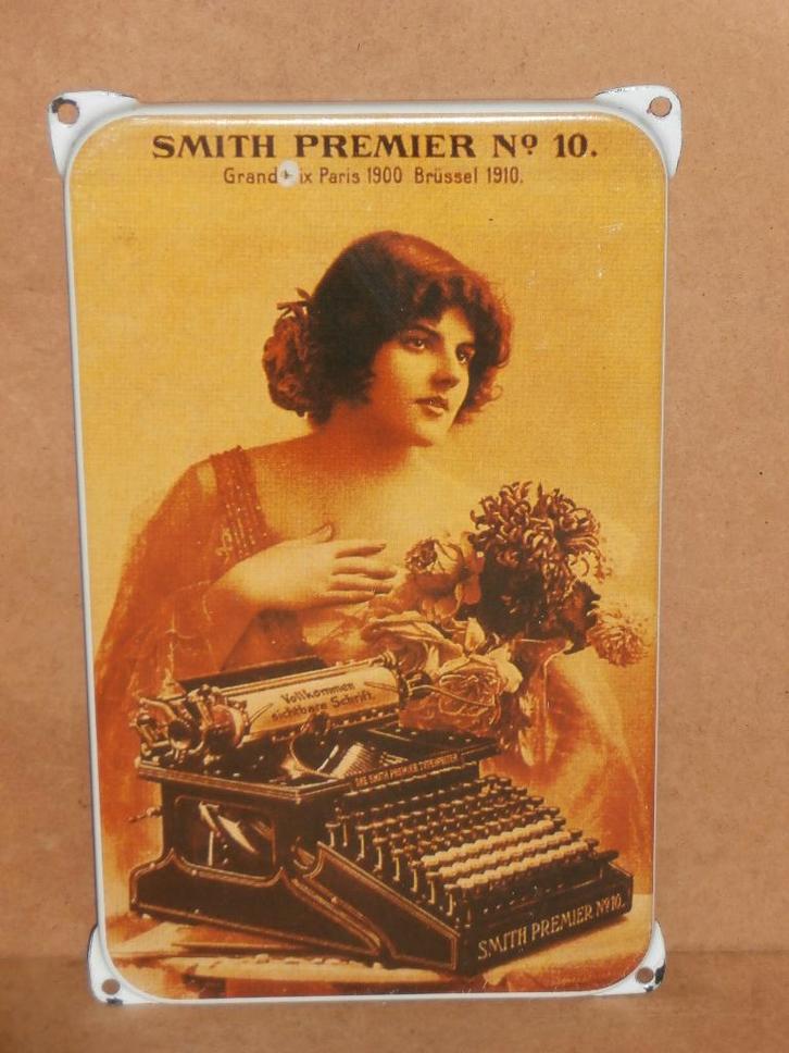 Emaillebord Smith Premier Grand Prix reclame emaille 33x20, Verzamelen, Merken en Reclamevoorwerpen, Gebruikt, Reclamebord, Ophalen of Verzenden