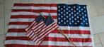 Grote Amerikaanse vlag en 3 kleinere, Diversen, Vlaggen en Wimpels, Ophalen, Zo goed als nieuw