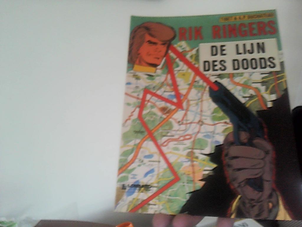 rik ringers nr 23 de lijn des doods uitgave lombard uit 1976, Eén stripboek, Ophalen of Verzenden, Zo goed als nieuw