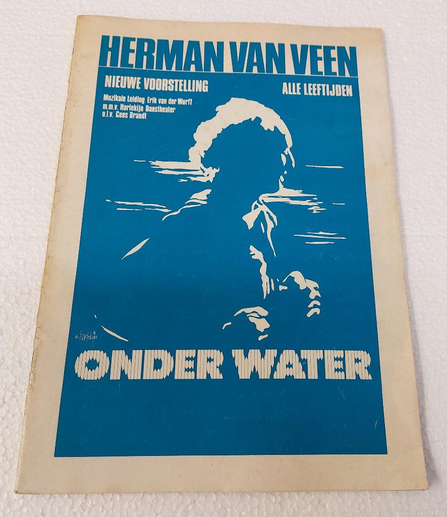 Herman van Veen PROGRAMMA 1980 Onder Water, Verzenden, Gebruikt, Boek, Tijdschrift of Artikel