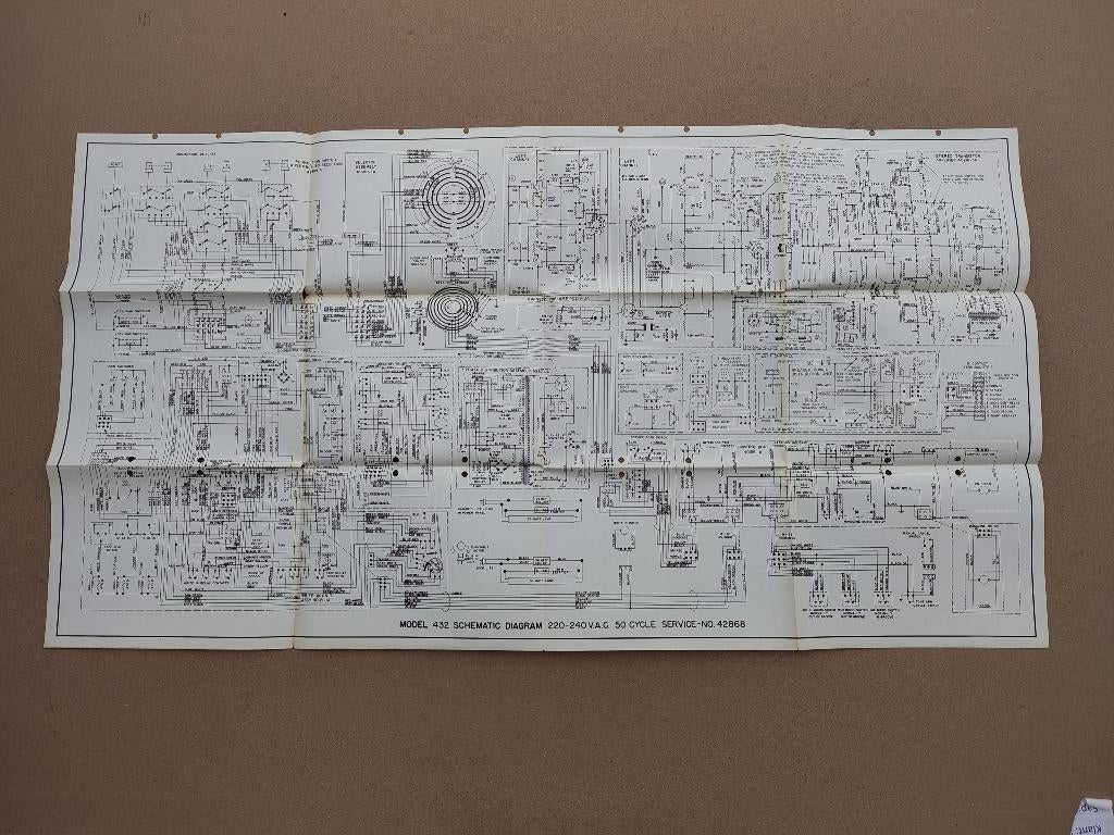 Stroom Schema Rock-ola 432 GP(1966) jukebox, Verzenden, Gebruikt, 1950 tot 1960, Seeburg