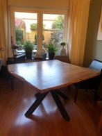 Vierkante teakhouten eettafel 150x150 cm – Massief blad, Huis en Inrichting, Tafels | Eettafels, Ophalen, Zo goed als nieuw, 100 tot 150 cm