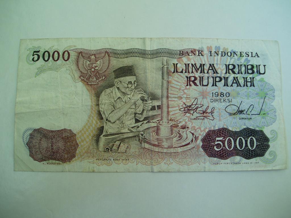 162. Indonesia, 5.000 rupiah 1980 Diamond Cutter., Postzegels en Munten, Bankbiljetten | Azië, Verzenden, Zuidoost-Azië, Los biljet