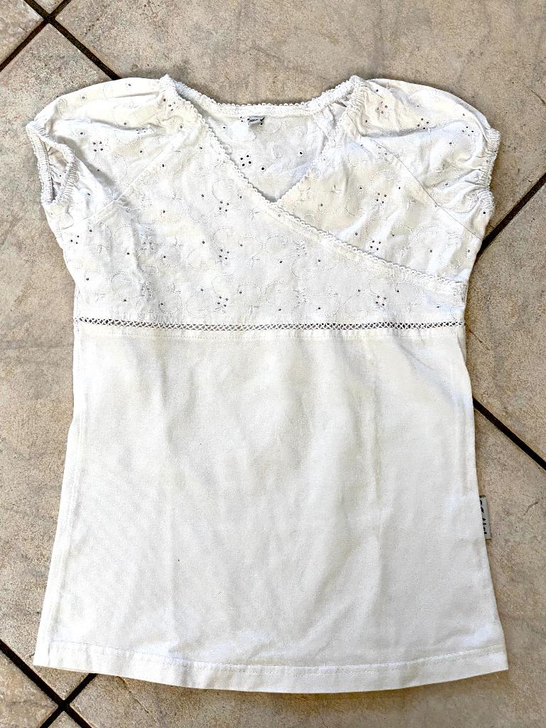   TOM DU wit meisjes shirt maat 140 146, Meisje, Ophalen of Verzenden, Zo goed als nieuw, Tom Du