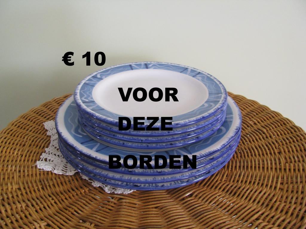 Intermezzo * 8 x PRIMA bord in 1 koop = € 10, Huis en Inrichting, Keuken | Servies, Zo goed als nieuw, Bord(en), Overige stijlen
