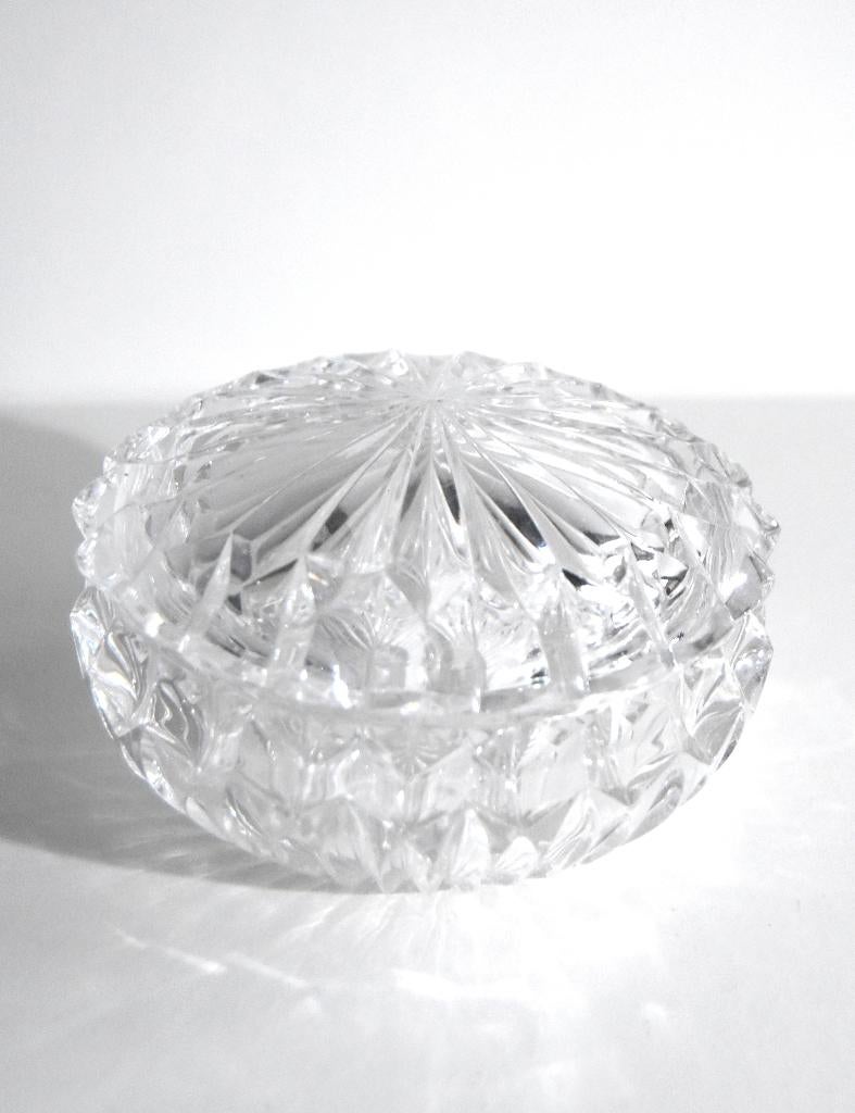 Kristal glazen bonbonnière met lichte schade, Antiek en Kunst, Ophalen of Verzenden