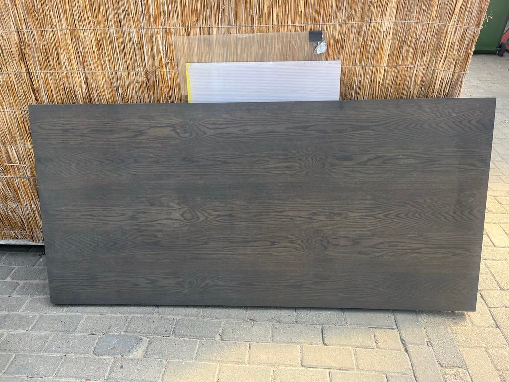 Donker grijze tafel met poten, Ophalen, Gebruikt, 100 tot 150 cm, 50 tot 100 cm