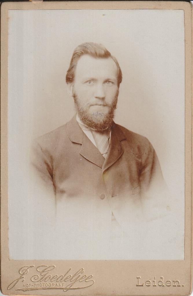 Kabinetskaart: Portret Man (Leiden), Gebruikt, Verzenden, Foto, Voor 1940