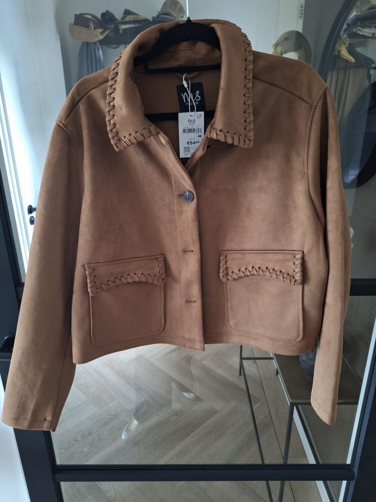 Suedine jasje MS mode, Ophalen of Verzenden, Nieuw, Maat 46/48 (XL) of groter