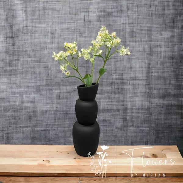 Vaas Aram Light en Living zwart NIEUW!, Huis en Inrichting, Ophalen, Zwart, Aardewerk of Porselein, Nieuw