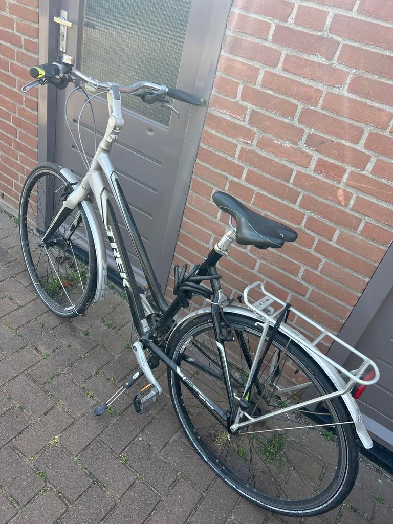 Trek damesfiets, zwart/zilver, Fietsen en Brommers, Fietsen | Dames | Damesfietsen, Versnellingen, Ophalen, Overige merken, 53 tot 56 cm