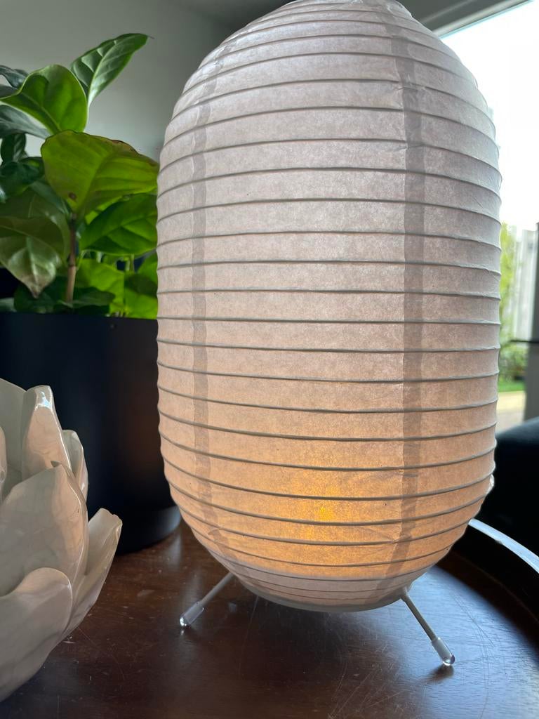 Sfeervolle papieren lantaarn op batterijen, Ophalen of Verzenden, Gebruikt, Overige materialen, Minder dan 50 cm