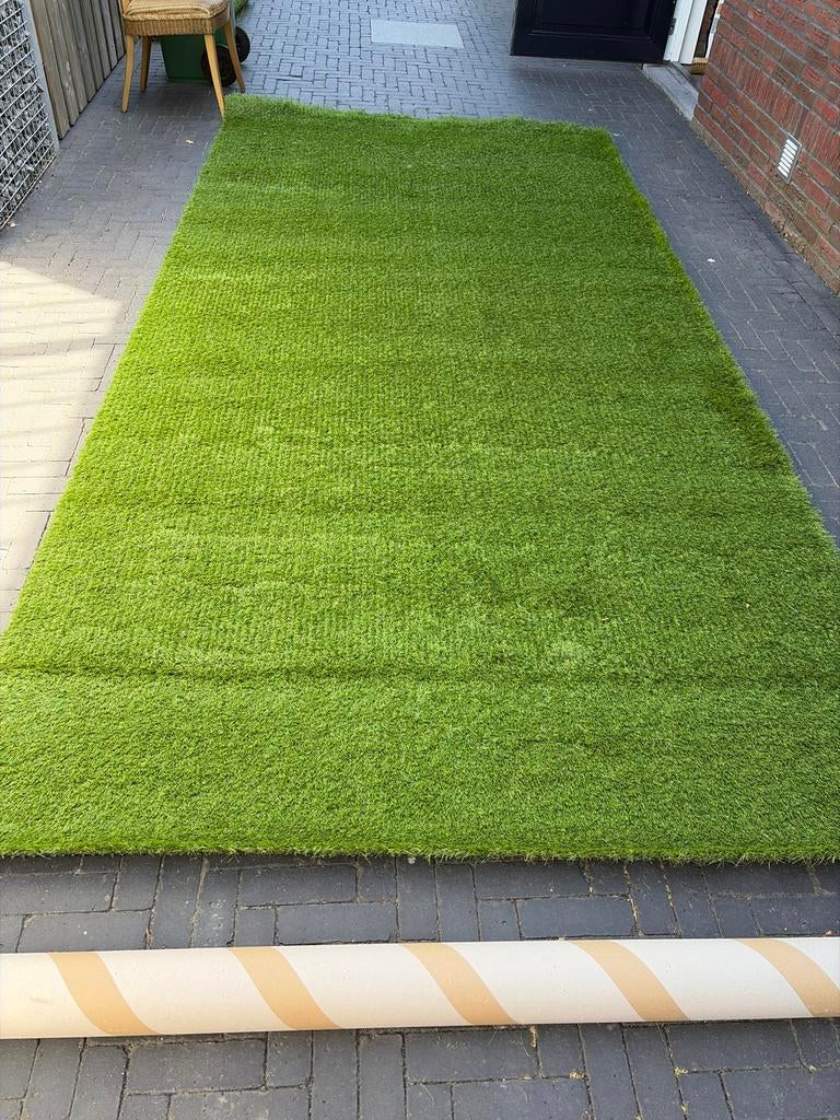 Kunstgras L3,80 B1,80 - Ideaal voor tuin of balkon, Tuin en Terras, Gras en Kunstgras, Ophalen, Zo goed als nieuw, Minder dan 10 m²