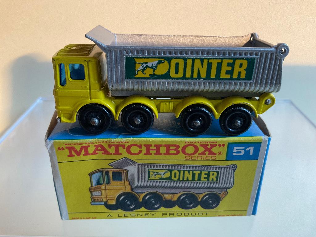 Matchbox Lesney Series nr. 51 8Wheel Tipper mint/box, Ophalen of Verzenden, Zo goed als nieuw, Tractor of Landbouw, Matchbox
