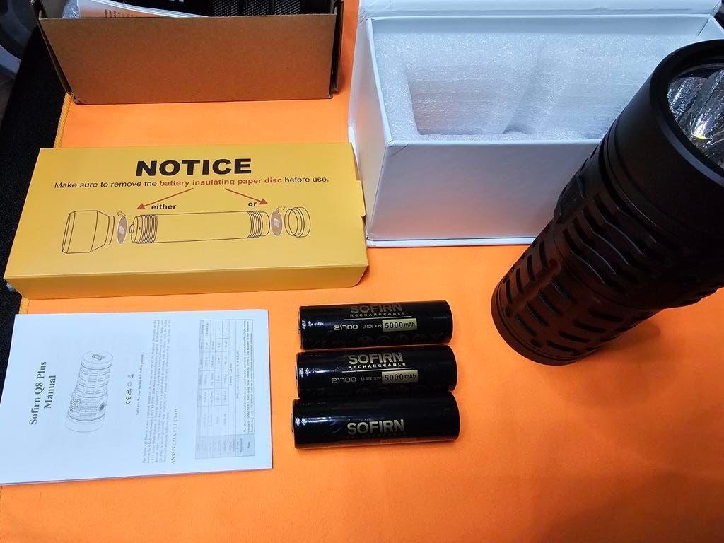 zaklamp sofrin sp36 pro + wurkkos ts32 olight nitecore fenix, Caravans en Kamperen, Zaklampen, Ophalen of Verzenden, Nieuw, Accu